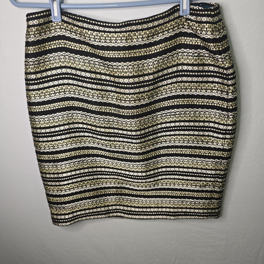 RSVP by Talbots Shimmer Mini Skirt Women’s Size 10P Metallic Party Holiday